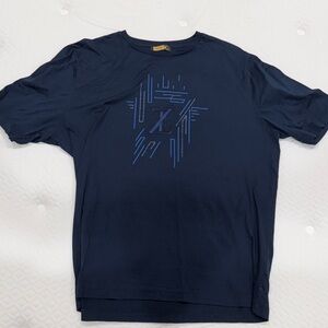 European Luxury Brand Men's Navy Blue Graphic Tee